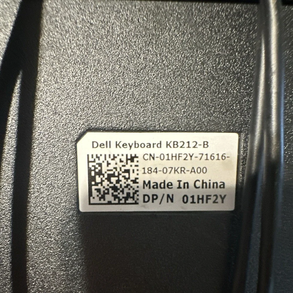 Dell KB212-B Wired USB Full Size Keyboard, Black, Multimedia Keys, QWERTY EN